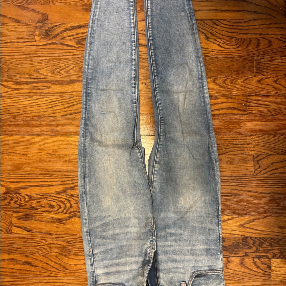 American Eagle Outfitters Blue Skinny Jeans Distressed Vintage Look
